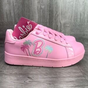 Barbie Sneakers Kids Size 3 Pink New Low Top Palm Tree Barbiecore Pink Mono
